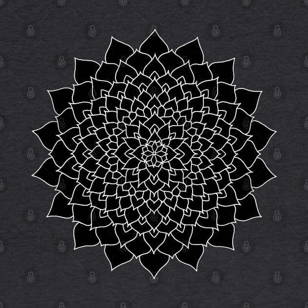 Floral Mandala Black by ElviraDraat